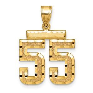 14K Yellow Gold, Varsity Collection, Medium D/C Pendant Number 55